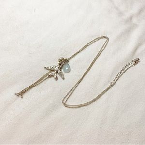 Long Bird Charm Necklace